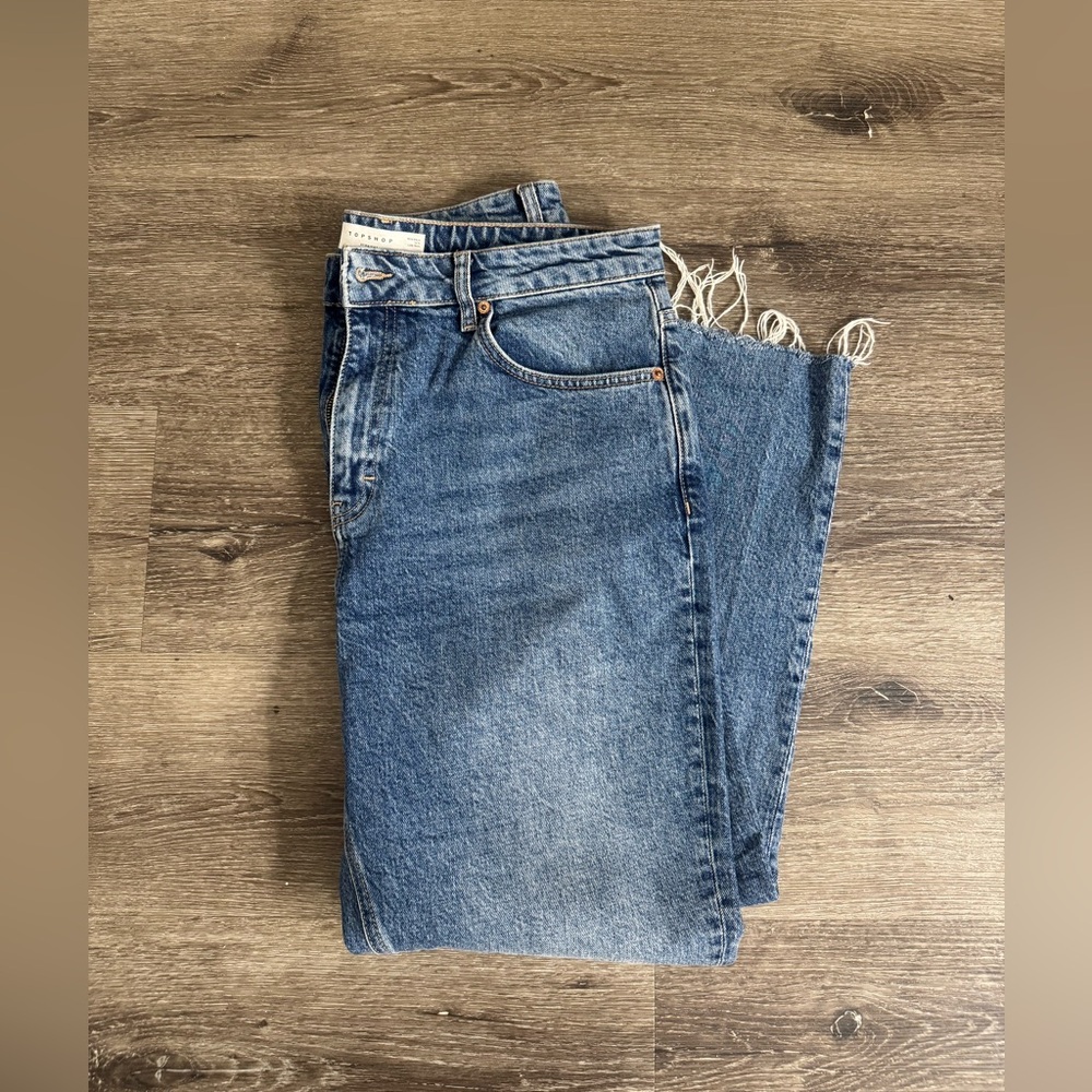 Topshop Denim Straight Jeans